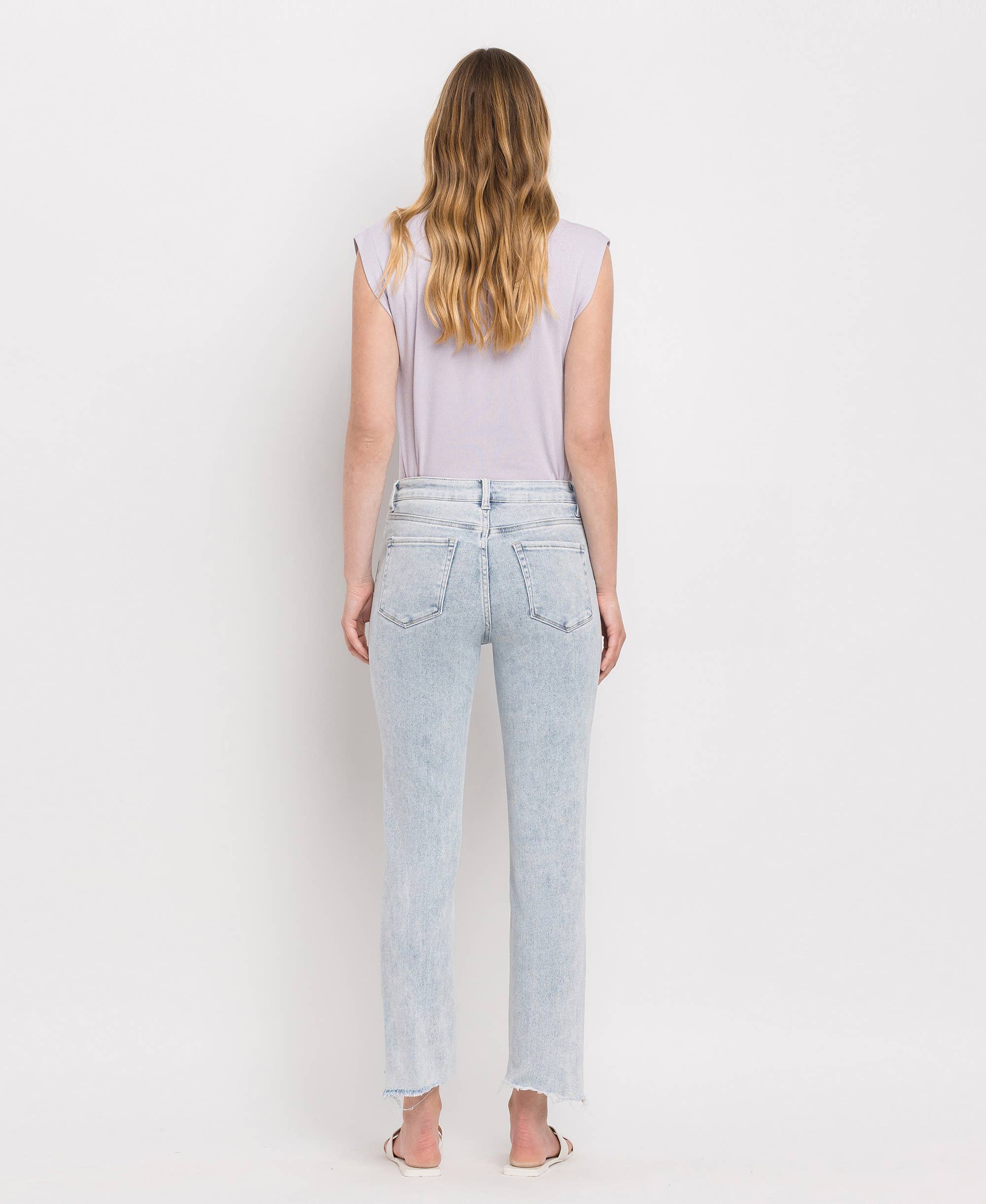 High Rise Slim Straight Jeans